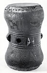 Drum (Mukupela), Wood, skin, Chokwe peoples