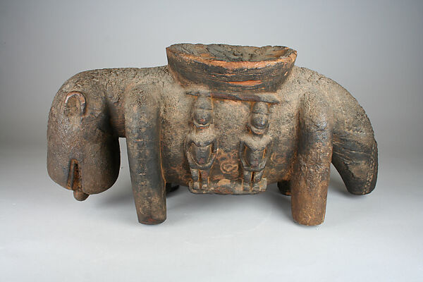 Vessel: Dog with Figures, Wood, Dogon peoples 