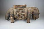 Vessel: Dog with Figures, Dogon blacksmith, Wood, Dogon peoples