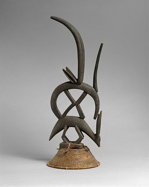 Headdress (Sogoni Koun), Wood, cane, string, bamboo, Bamana peoples 