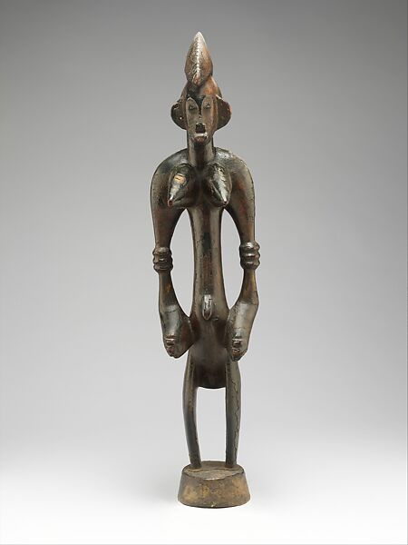 Made&ouml; (ambivalent spirit) altar figure, Senufo artist, Wood, pigment, Senufo peoples