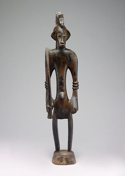 Made&ouml; (ambivalent spirit) altar figure, Senufo artist, Wood, pigment, Senufo peoples