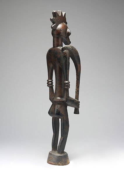Made&ouml; (ambivalent spirit) altar figure, Senufo artist, Wood, pigment, Senufo peoples
