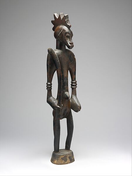 Made&ouml; (ambivalent spirit) altar figure, Senufo artist, Wood, pigment, Senufo peoples