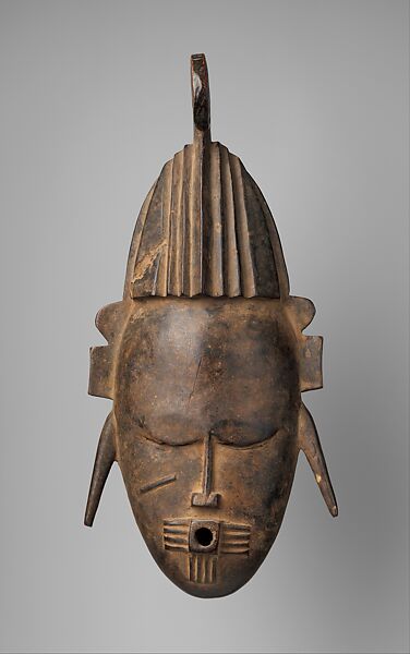 Do face mask, Senufo or Dyula artist, Wood, brass, Senufo or Dyula peoples 