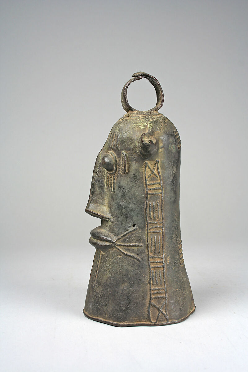 Bell head, Lower Niger Valley caster, Copper alloy, Lower Niger Bronze Industry