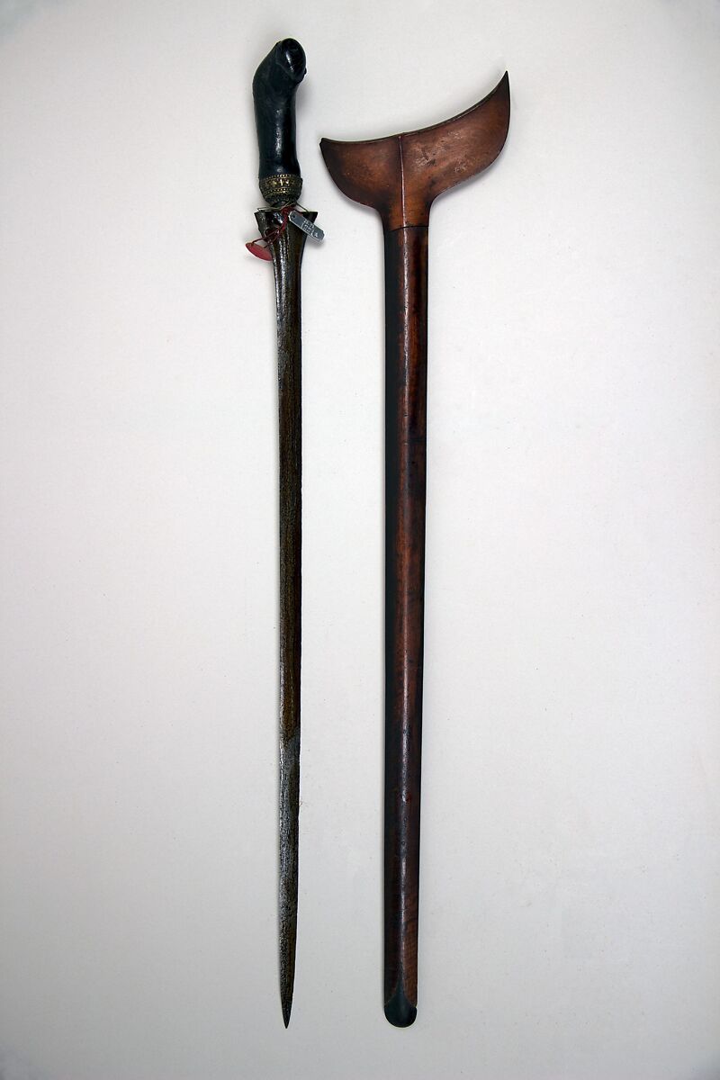 Executioner's Kris with Sheath, Wood, horn, Malaysian, Johor 