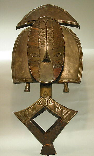 Reliquary Figure, Copper, brass, wood, Kota peoples 