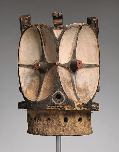 Helmet Mask: Janus, Wood, paint, clay, Bembe peoples 