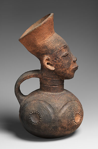 Vessel, Mangbetu artist, Terracotta, slip(?), Mangbetu peoples
