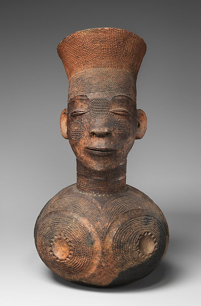 Vessel, Mangbetu artist, Terracotta, slip(?), Mangbetu peoples