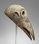Bird mask, Malinke or Bamana numu (blacksmith), Wood, metal, pigment, applied organic materials, Bamana or Malinke peoples