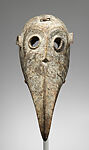 Bird mask, Malinke or Bamana numu (blacksmith), Wood, metal, pigment, applied organic materials, Bamana or Malinke peoples