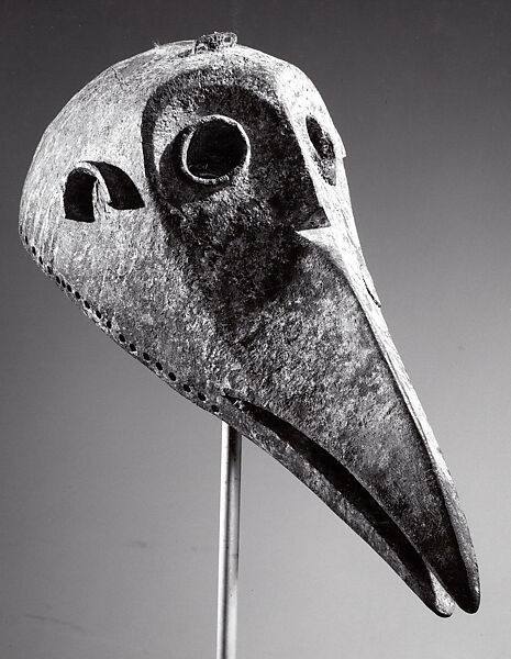 Mask: Bird, Wood, metal, sacrificial materials, encrustation, pigment, Bamana or Malinke peoples 