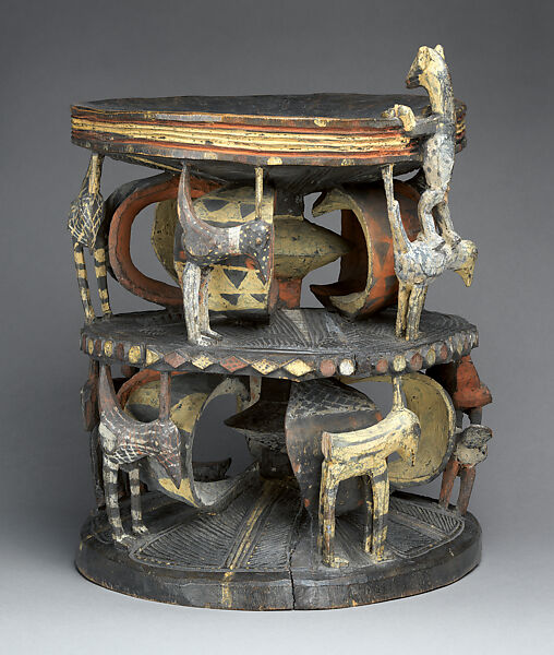 Ozo Title Stool, Wood, pigment, Igbo peoples 