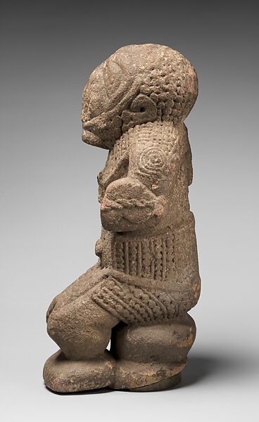 Seated figure, Temne or Bullom artist(s), Stone, Temne or Bullom