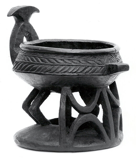 Vessel: Openwork Base, Wood, Bamileke or Bamum 