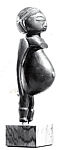 Pendant: Pregnant Female Figure, Wood, Luba peoples