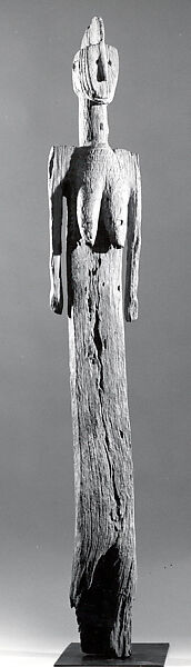 Protective Post: Female Figure, Wood, Mossi peoples 