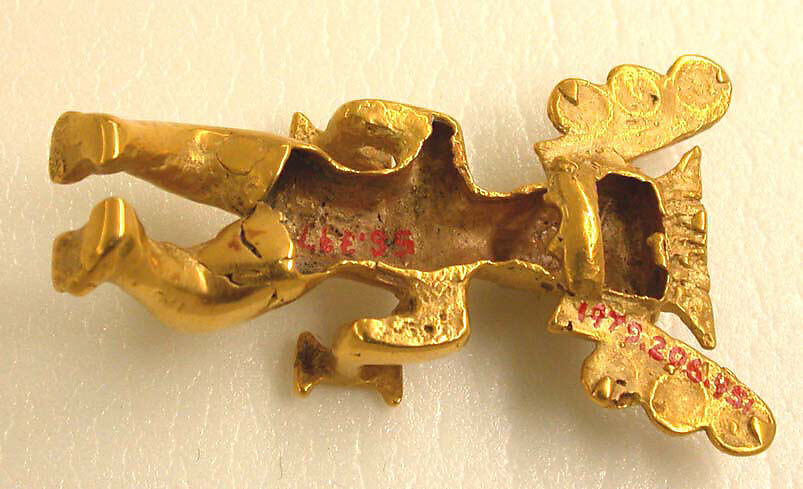 Figure Pendant, Gold alloy, Central Caribbean or Greater Chiriquí