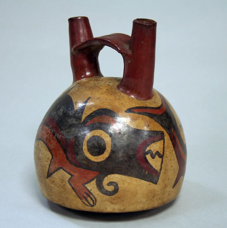 Double Spout Bottle, Ceramic, Nasca 