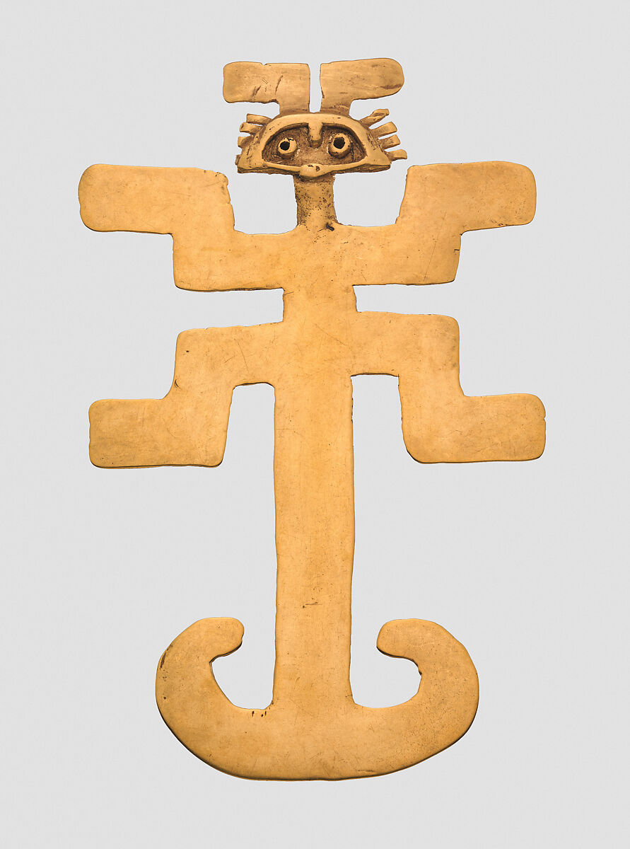 Anthropomorphic Pendant, Gold (cast), Tolima