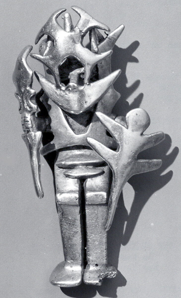 Masked Figure Pendant, Gold, Calima (Yotoco)