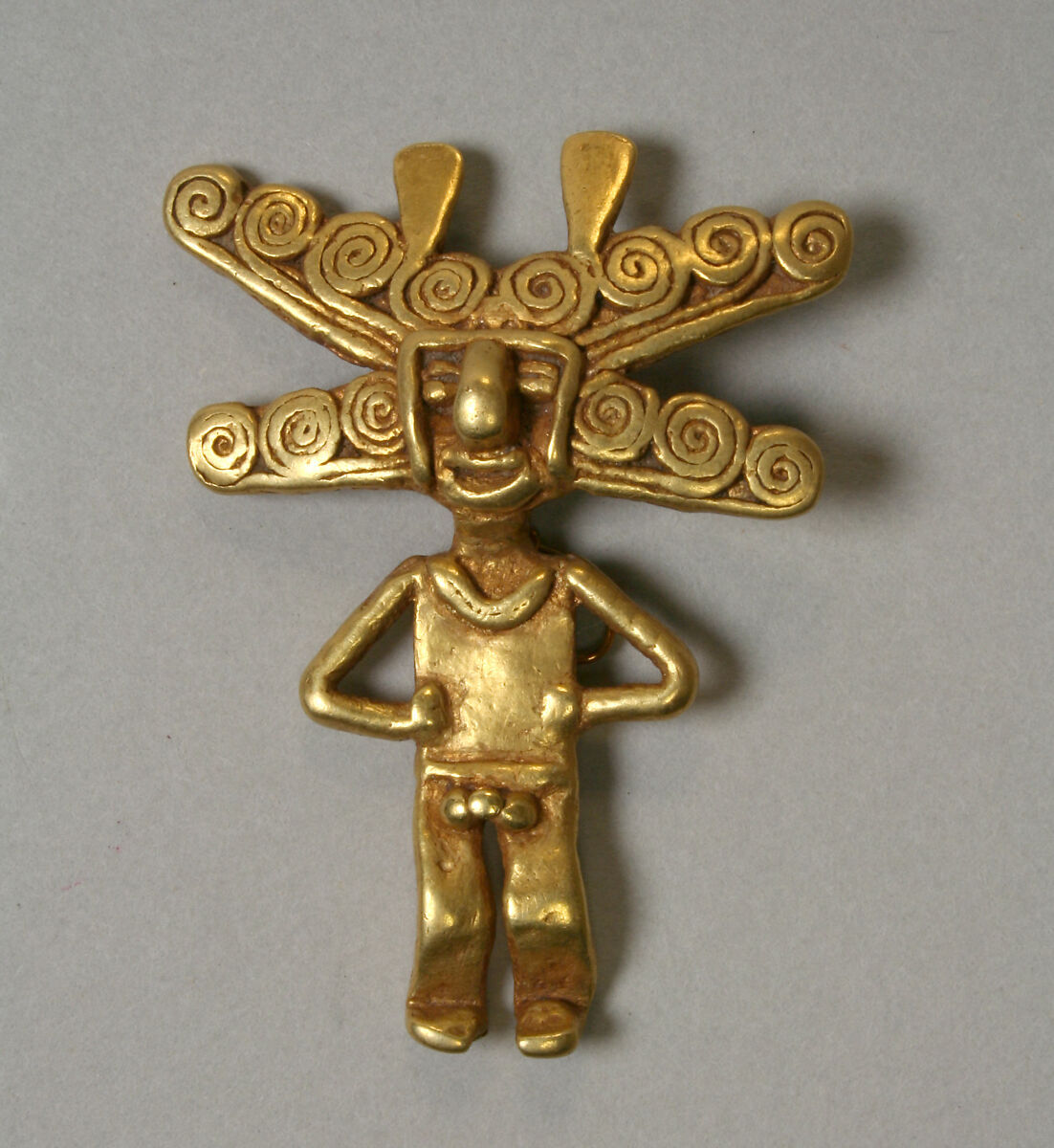 Gold Figure Pendant, Gold, Quimbaya (?) 