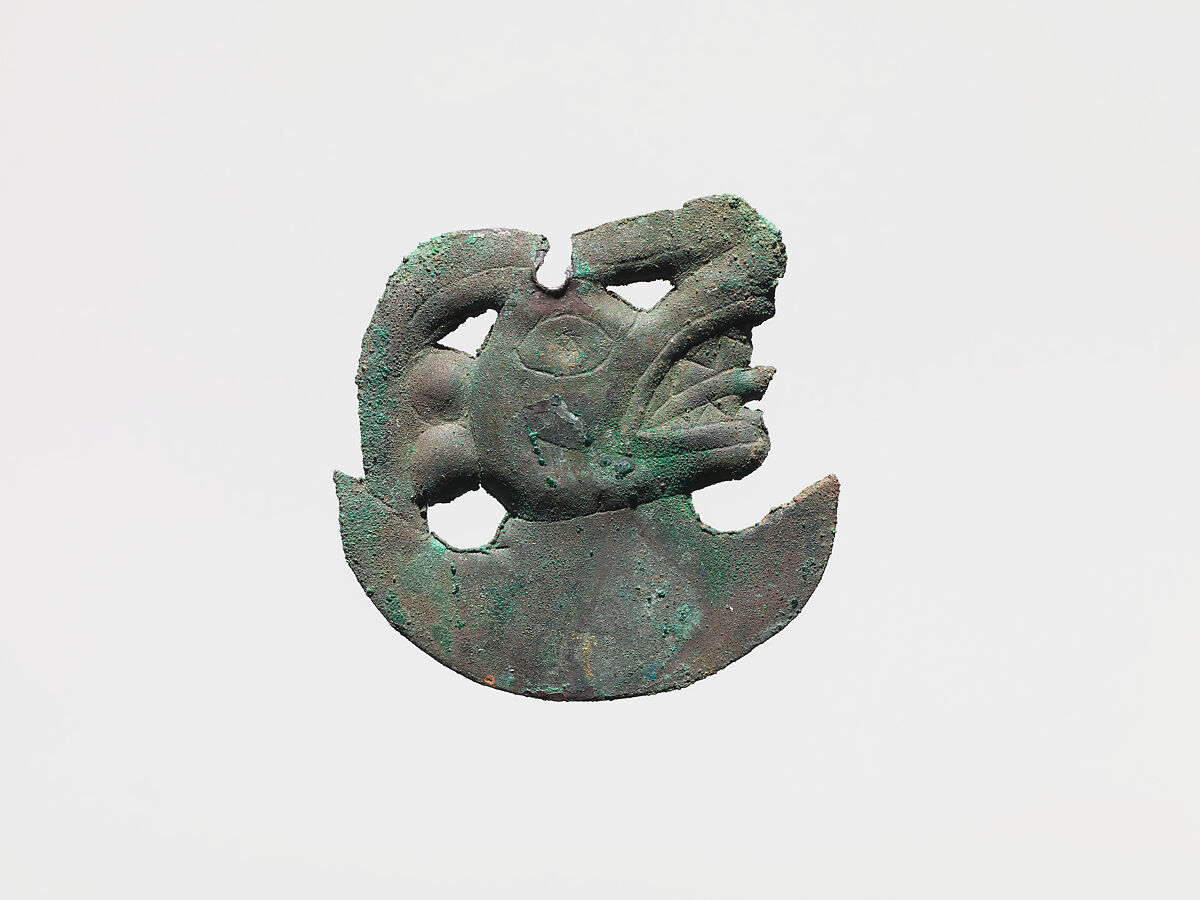 Crescent Ornaments, Copper, Moche 