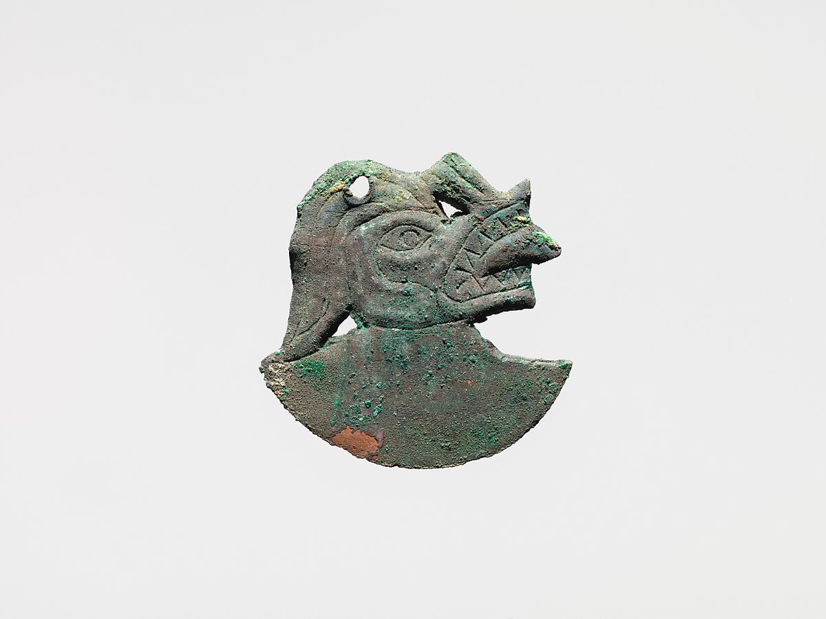 Crescent Ornaments, Copper, Moche 