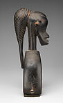 Heddle pulley with female figure, Guro artist, Wood, Guro
