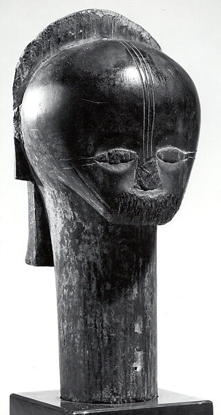 Nlô byeri (reliquary guardian head), Fang artist, Wood, Fang peoples