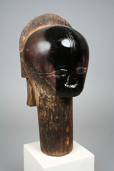 Nlô byeri (reliquary guardian head), Fang artist, Wood, Fang peoples