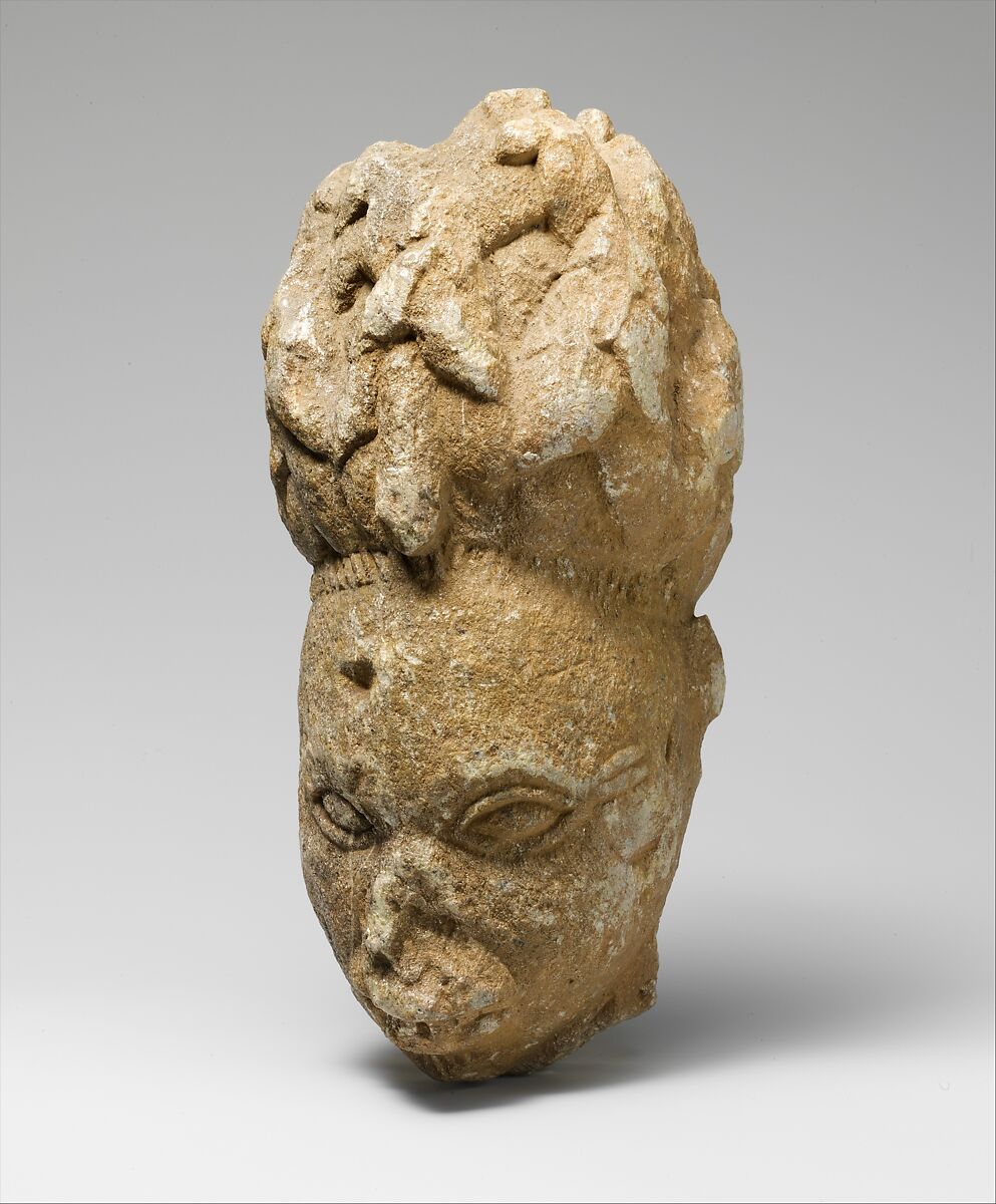 Figure: Head, Soapstone, Yoruba peoples 