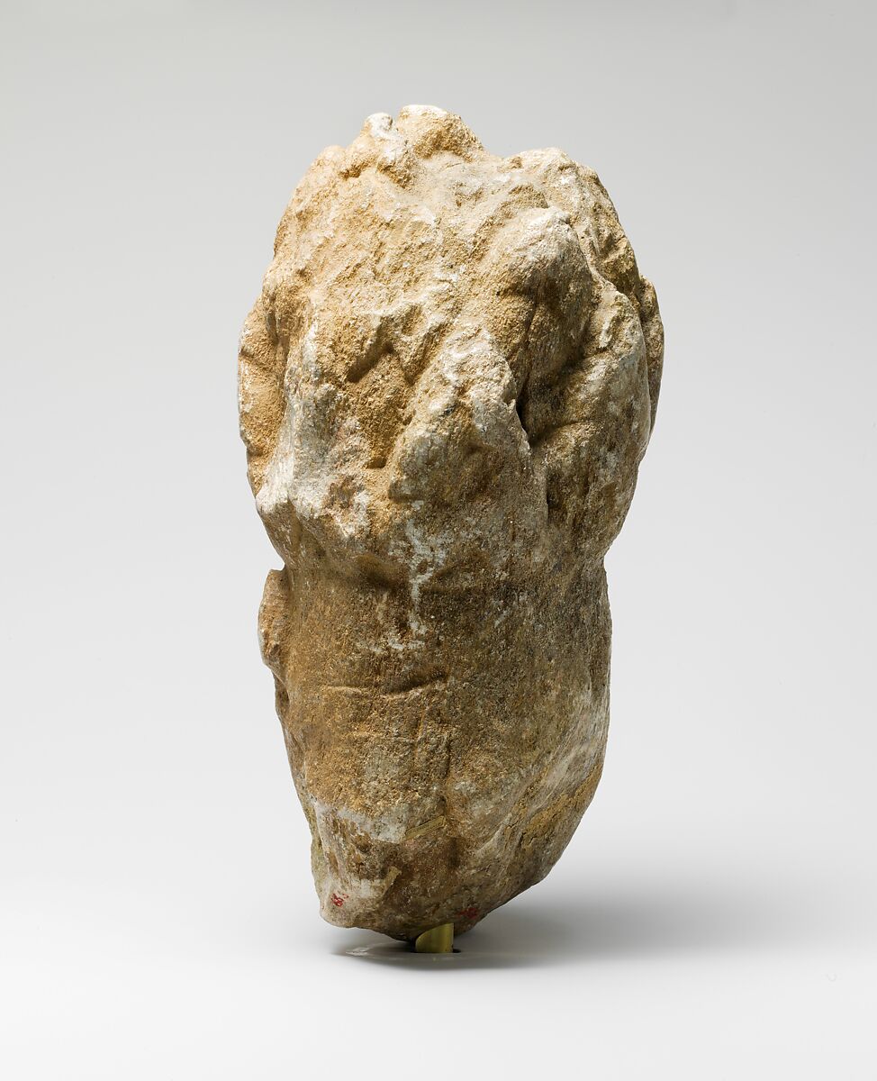 Head from a figure, Yoruba artist, Soapstone, Yoruba peoples