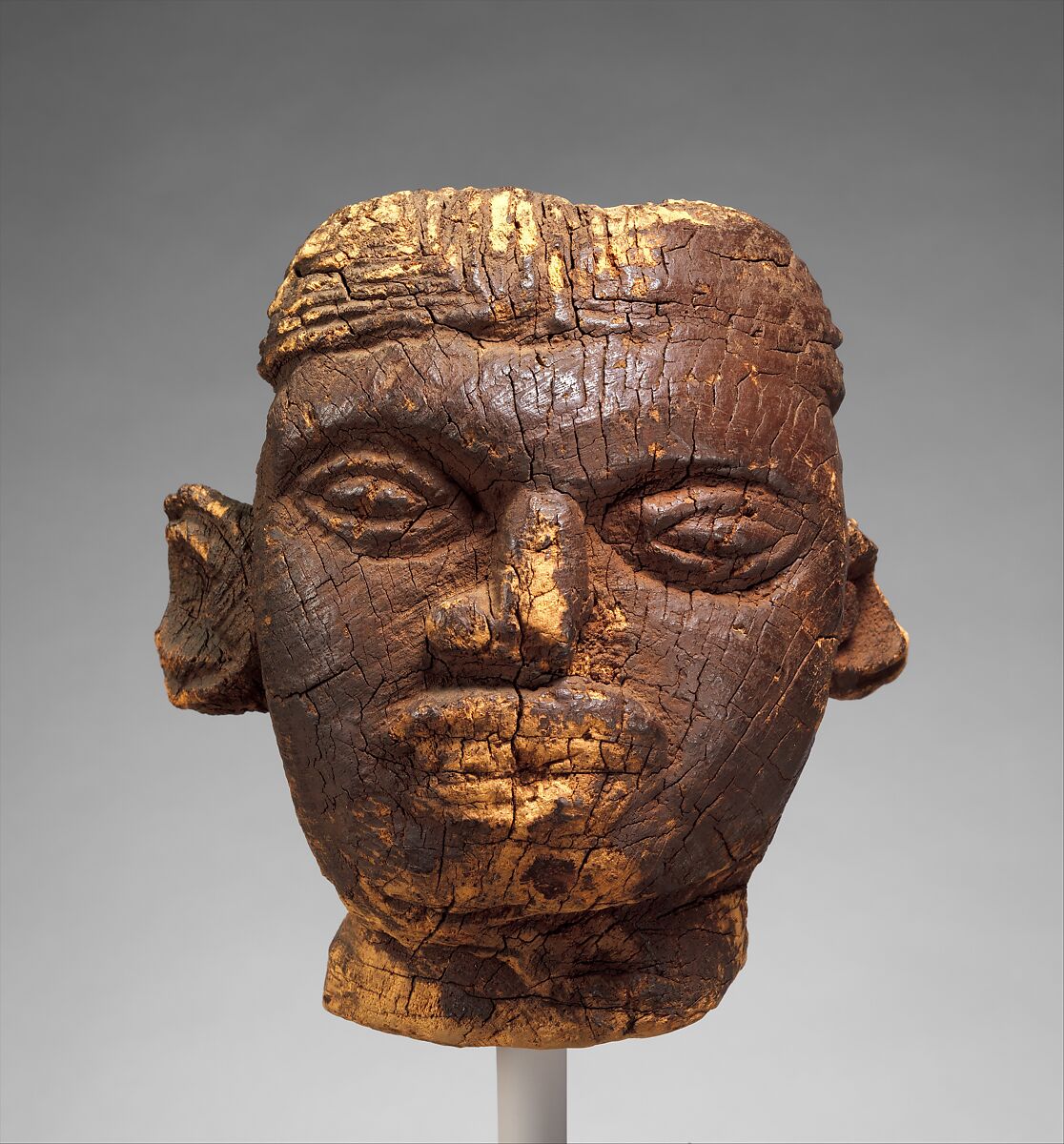 Drum Element: Head, Wood, Bamileke peoples, Bansoa  