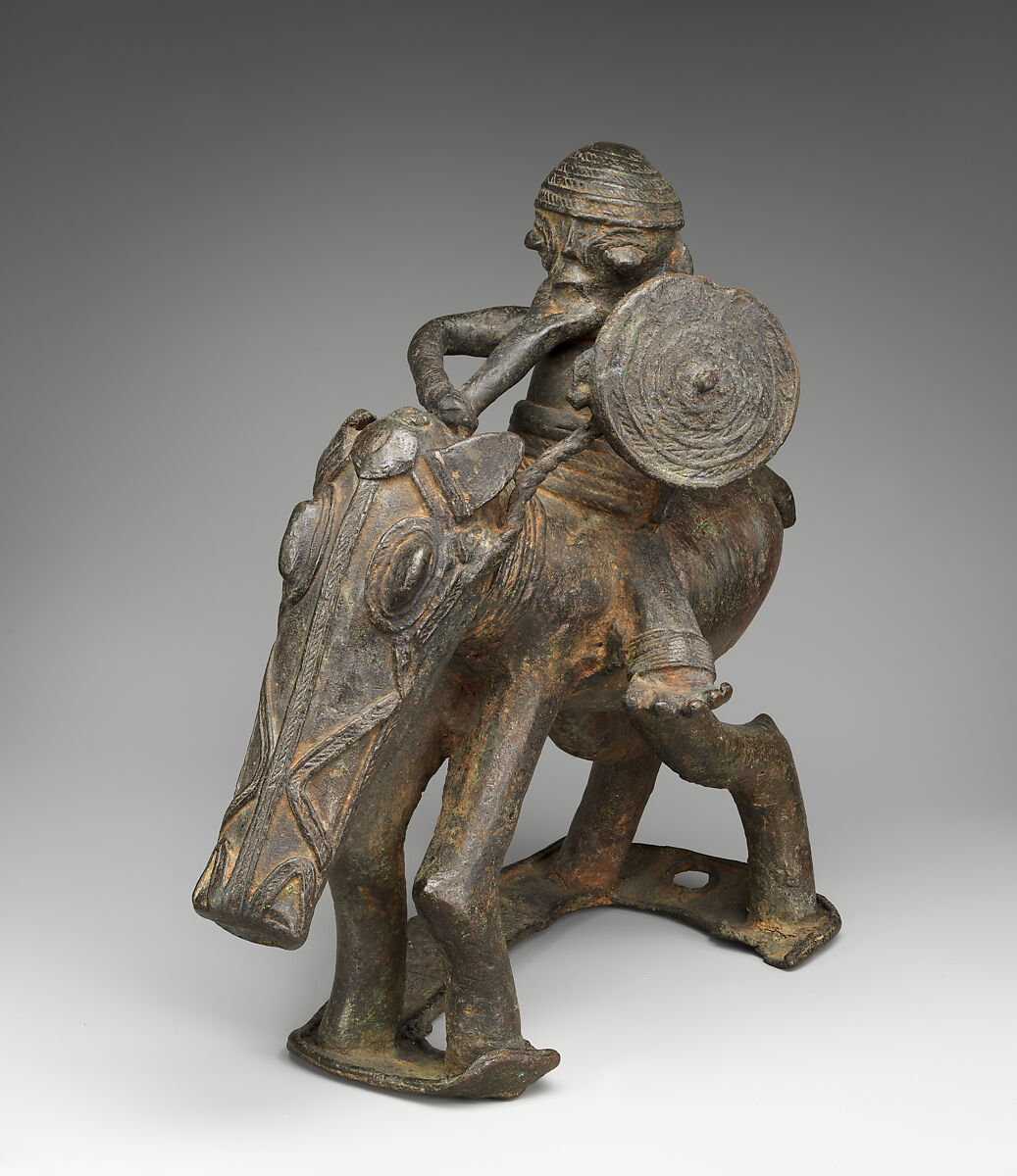Equestrian figure, Lower Niger Valley caster, Coppy alloy, Lower Niger Bronze Industry