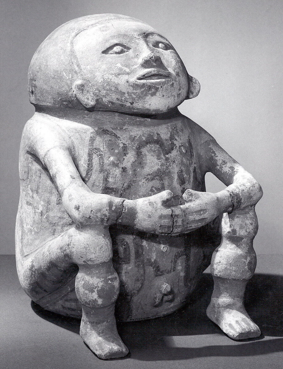 Ceramic Vessel in the Form of a Seated Man, Ceramic, Rio Napo 