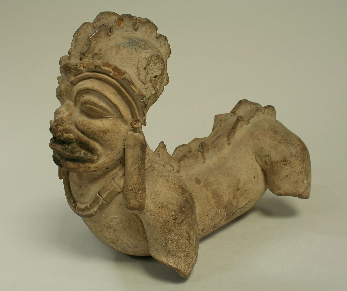 Zoomorphic Stone Figure, Ceramic, pigment, Ecuador 