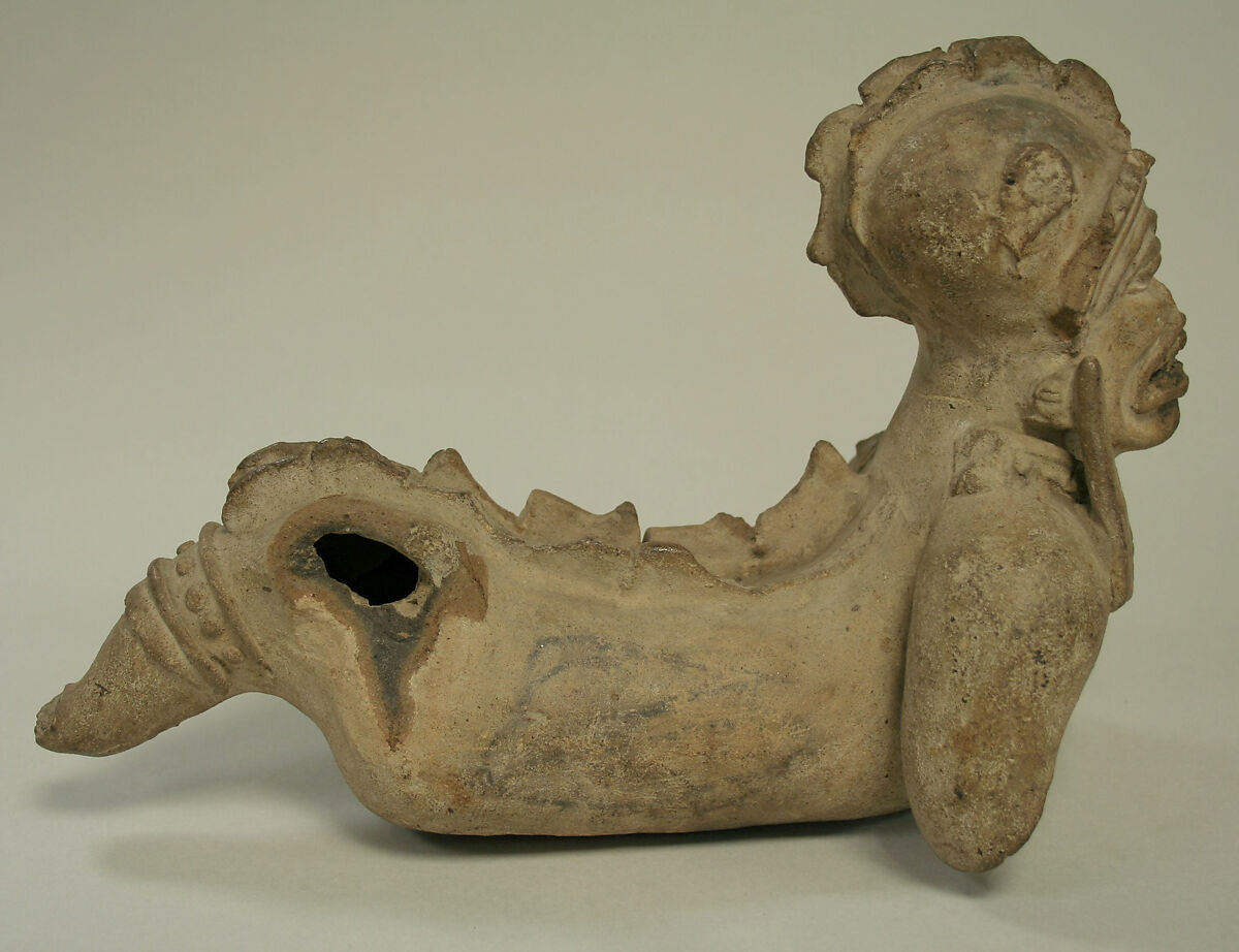 Zoomorphic Stone Figure, Ceramic, pigment, Ecuador