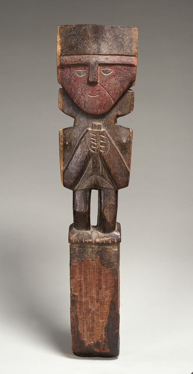 Standing female figure, Chimú artist(s), Wood, pigment, Chimú 
