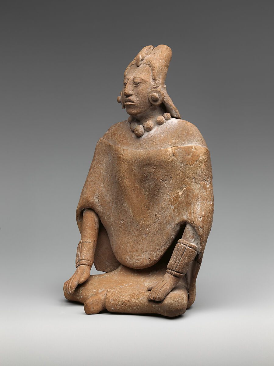 Seated female figure, Maya artist(s), Ceramic, Maya