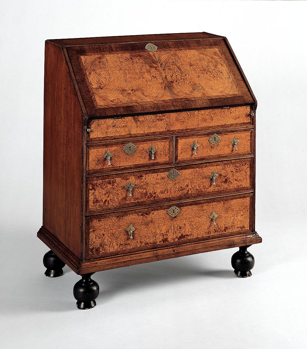 Desk, Black walnut, ash, white pine, poplar, American