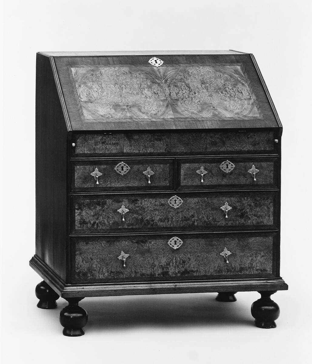 Desk, Black walnut, ash, white pine, poplar, American