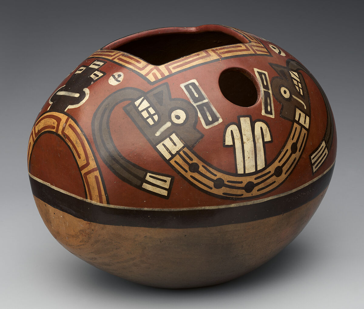 Container, Mythic Figures, Ceramic, Wari
