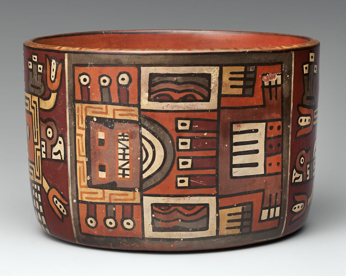 Bowl with profile bird, Wari artist(s), Ceramic, slip, Wari