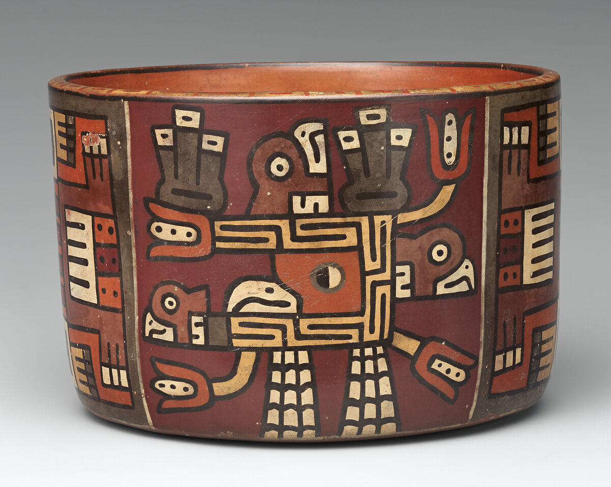 Bowl with profile bird, Wari artist(s), Ceramic, slip, Wari 