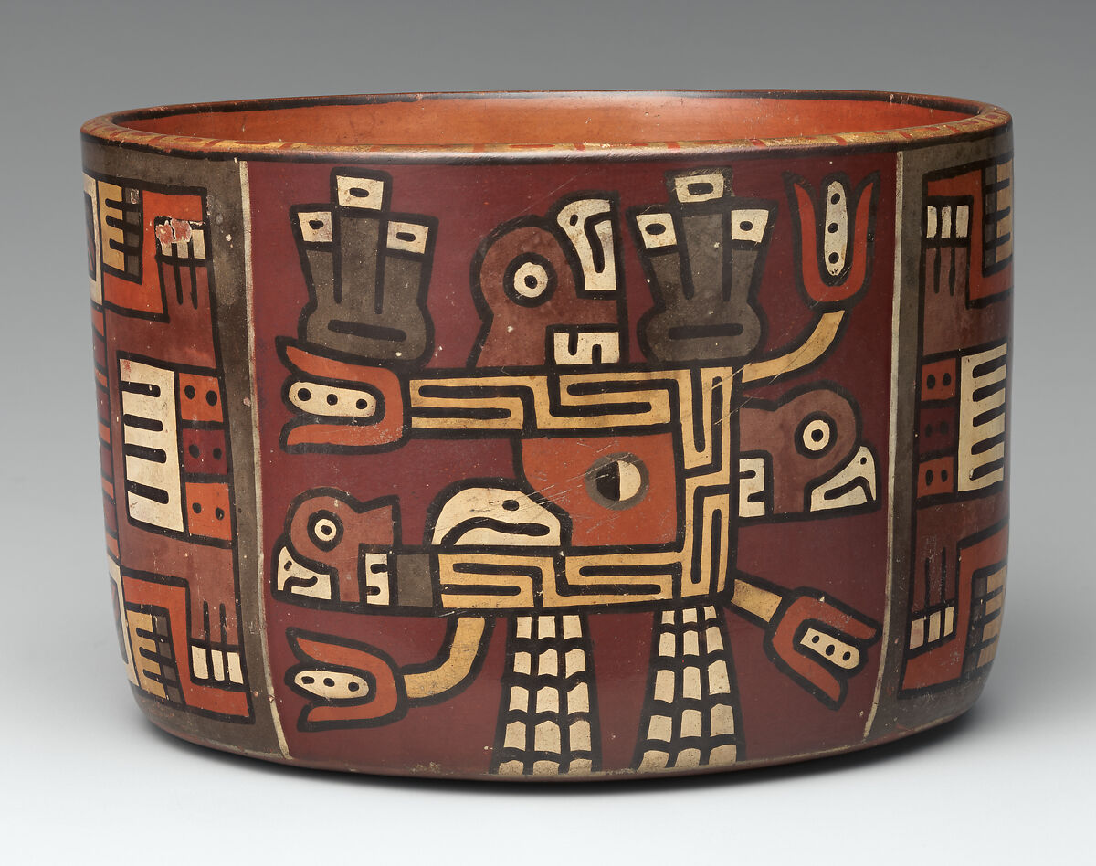 Bowl with profile bird, Wari artist(s), Ceramic, slip, Wari