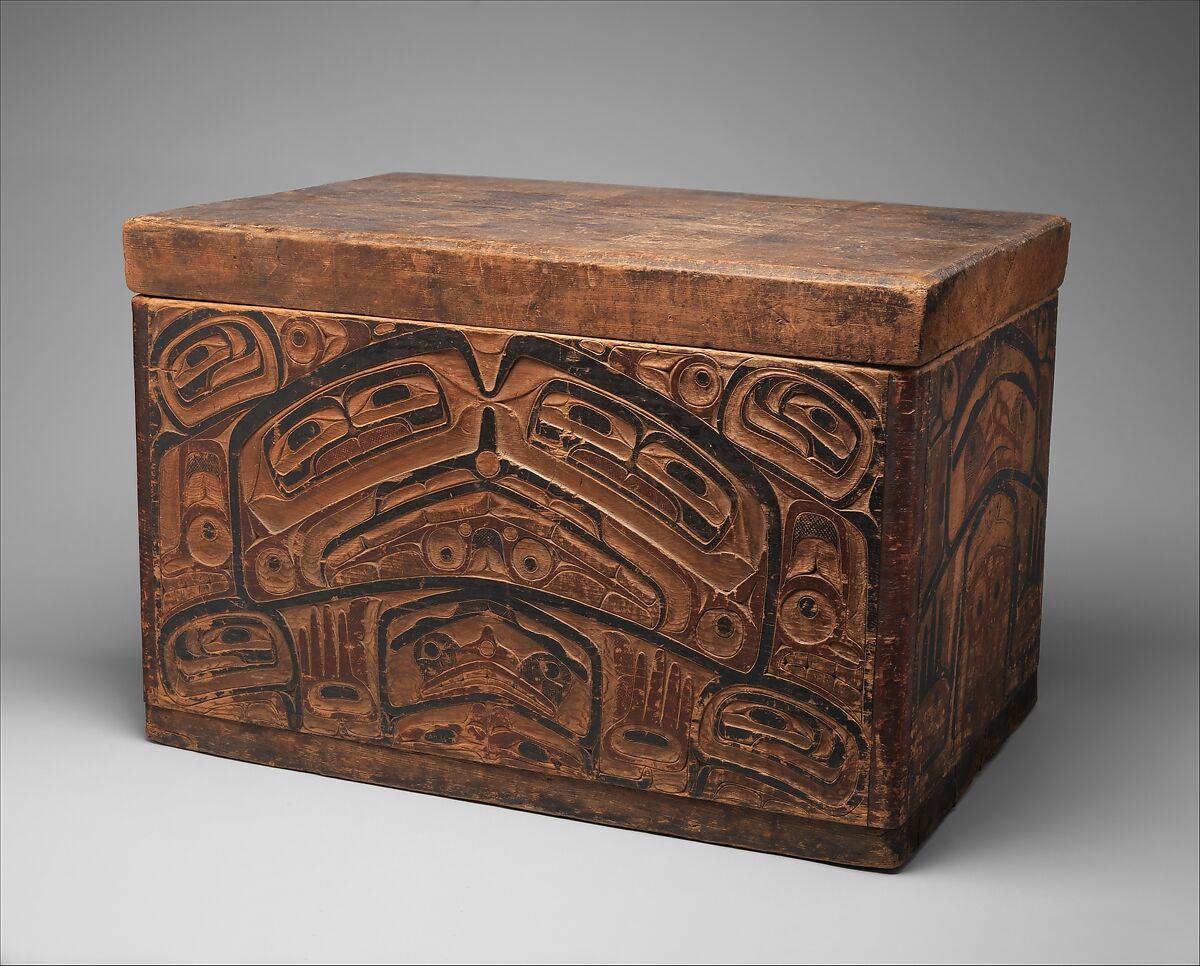 Storage Chest, Wood, paint, Tlingit 