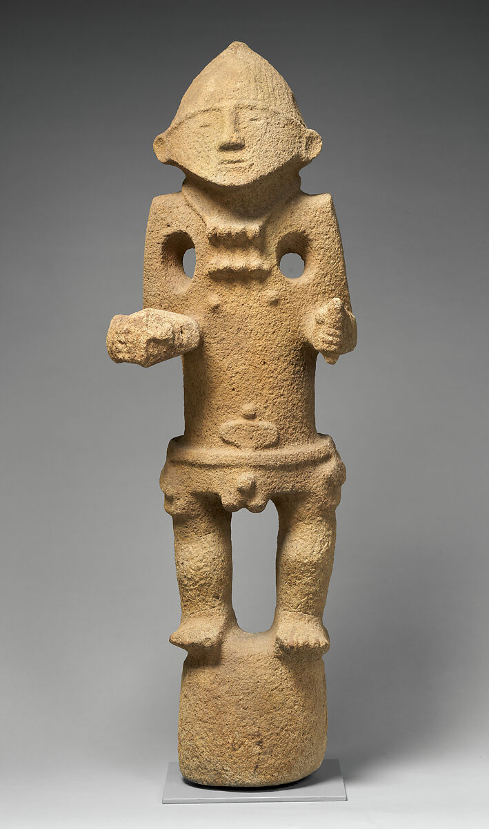Warrior with Trophy Head, Volcanic stone, Chiriquí, Aguas Buenas Phase 